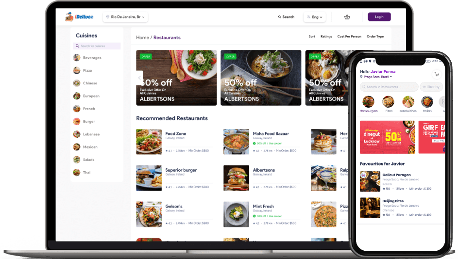 Talabat clone talabat clone - enabling smooth & happy food deliveries customer app and website for Food delivery software